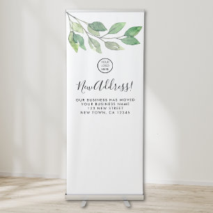 Business Logo Moving Announcement Retractable Banner