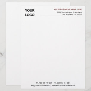 Business Logo Name Address Info Colours Letterhead