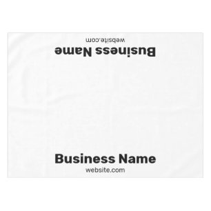 Business Logo Name and Website White Tablecloth