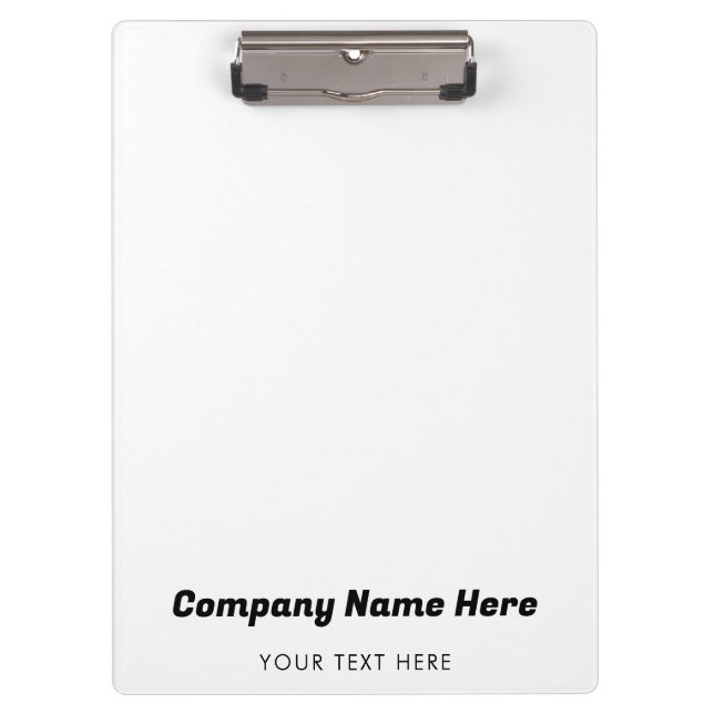 Business Logo Name Company Promotional Corporate Clipboard (Front)