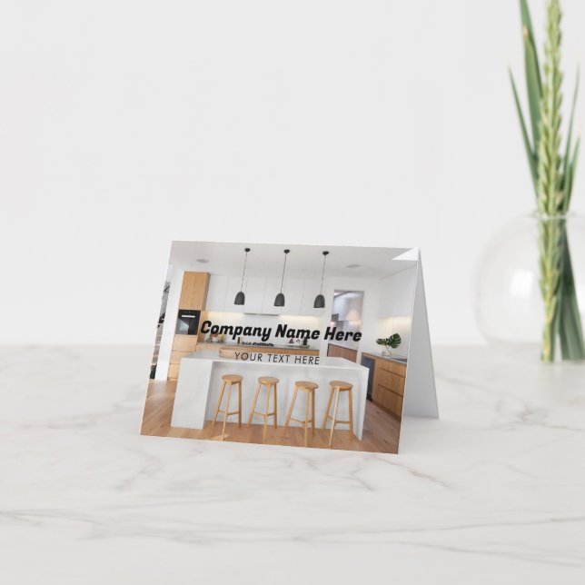 Business Logo Name Company Promotional Photo Holiday Card (Front)