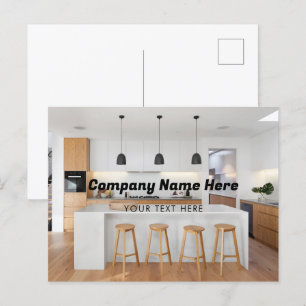 Business Logo Name Company Promotional Photo Holiday Postcard