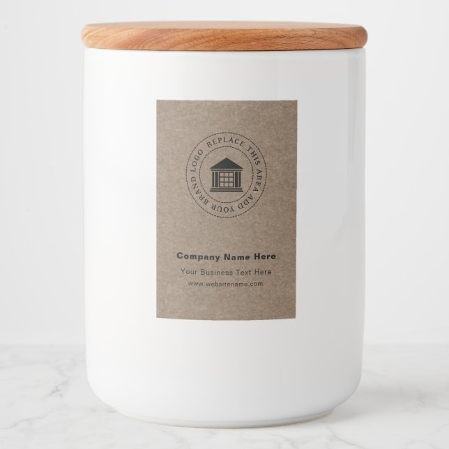 Business Logo | Name | Custom Food Container Label (Front)