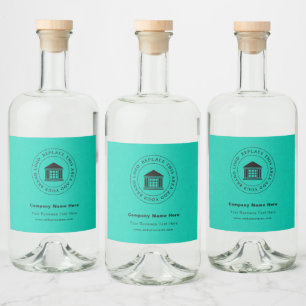 Business Logo Name Custom Liquor Bottle Labels