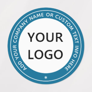 Business Logo Name Custom Text Labels Your Colours