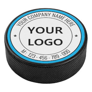Business Logo Name Phone Hockey Puck Promotional