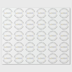 Business Logo Name Slogan Minimalist Professional  Wrapping Paper