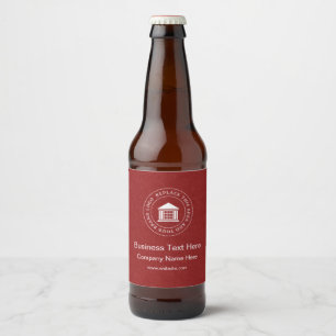 Business Logo   Name   Slogan Website Promotional Beer Bottle Label