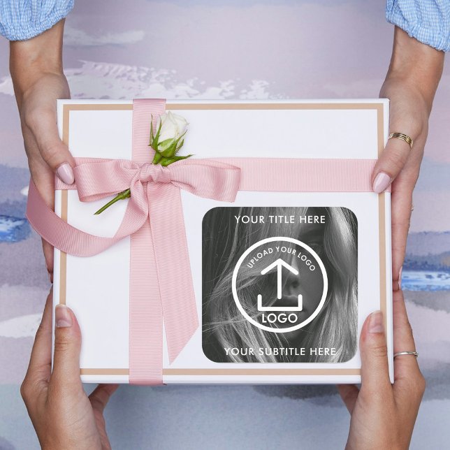 Business Logo Name Text Photo Promotional Branding Square Sticker (Business Logo Name Text Photo Promotional Branding Square Sticker)