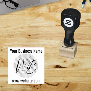 Business Logo Name Website Custom Rubber Stamp