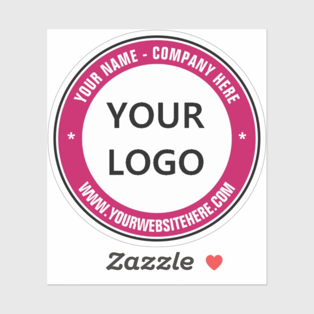 Business Logo Name Website Promotional Sticker (Sheet)