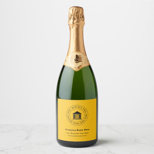 Business Logo | Name | Website  Sparkling Wine Label (Front)