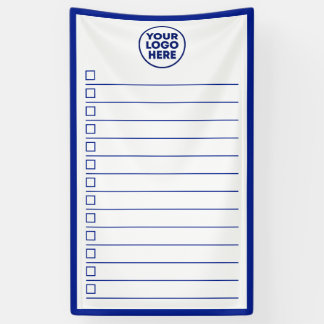 Business Logo Navy Blue Dry Erase To Do List Banner
