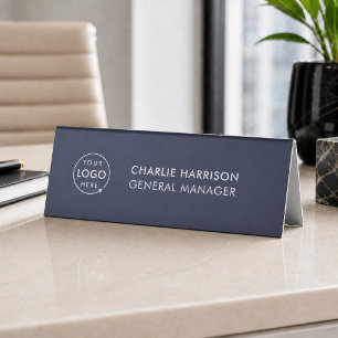 Business Logo   Navy Blue Modern Manager Office