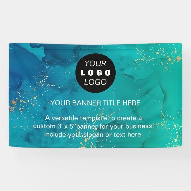 Business Logo | Navy Blue Professional Banner (Horizontal)