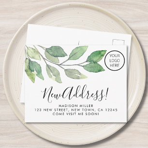 Business Logo New Address Moving Announcement Postcard