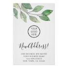 Business Logo New Address Watercolor