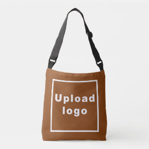 Business Logo on Brown Crossbody Bag