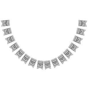 Business Logo on Grey Swallowtail Bunting Banner