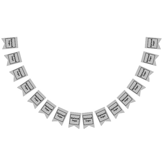 Business Logo on Grey Swallowtail Bunting Banner (All)