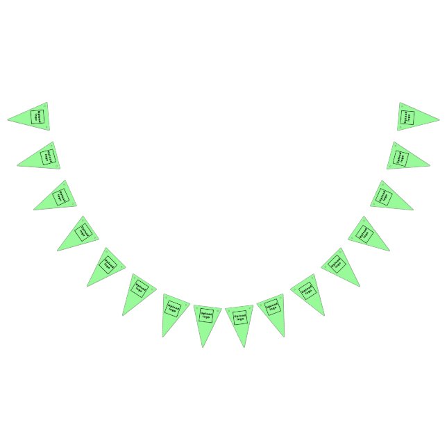 Business Logo on Light Green Triangle Bunting (All)