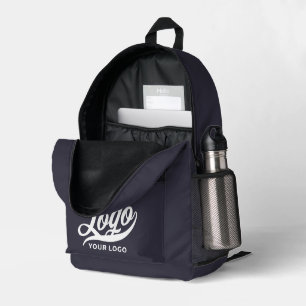 Business logo on Navy blue, Company brand Custom Printed Backpack