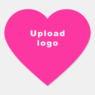 Business Logo on Pink Heart Shape Sticker