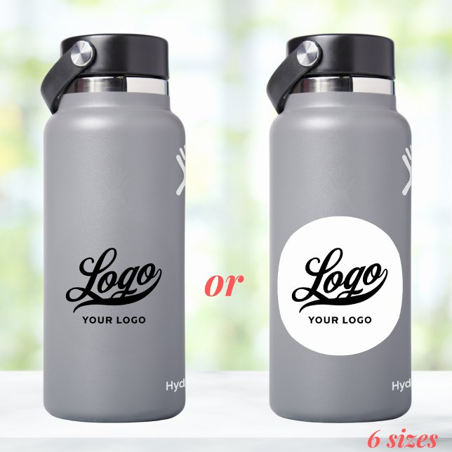 Business Logo on Transparent Vinyl Circle Bottle S (Creator Uploaded)