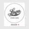 Business Logo on Transparent Vinyl Circle Bottle S