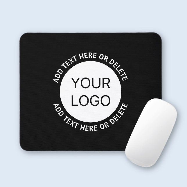 Business Logo or Any Image & Editable Text Mouse Mat (Creator Uploaded)