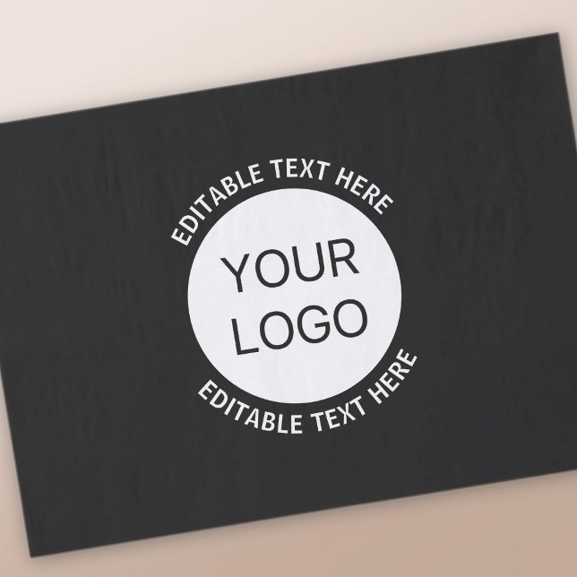 Business Logo or Any Image & Editable Text Tissue Paper (Creator Uploaded)