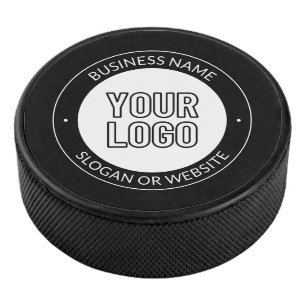 Business Logo or Design & Editable Text Template Hockey Puck
