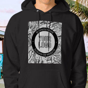 Business Logo or Design & Editable Text Template Hoodie
