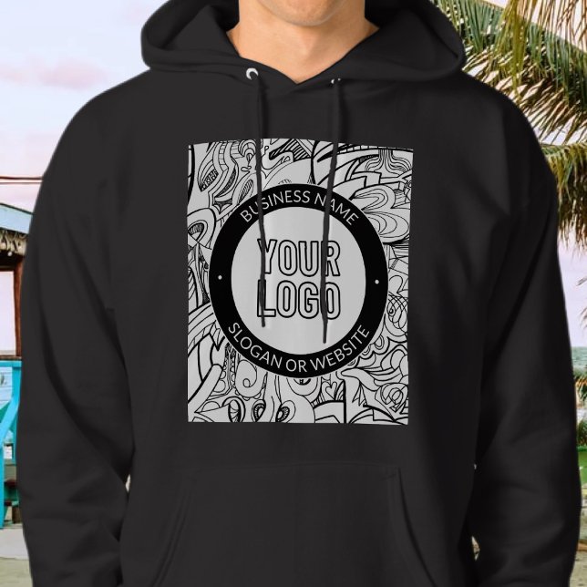 Business Logo or Design & Editable Text Template Hoodie (Creator Uploaded)