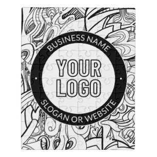 Business Logo or Design & Editable Text Template Jigsaw Puzzle