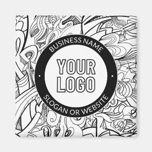 Business Logo or Design & Editable Text Template Magnet
