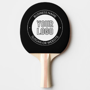 Business Logo or Design & Editable Text Template Ping Pong Paddle