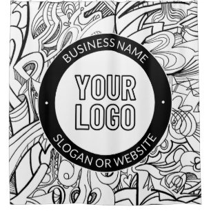 Business Logo or Design & Editable Text Template Shower Curtain