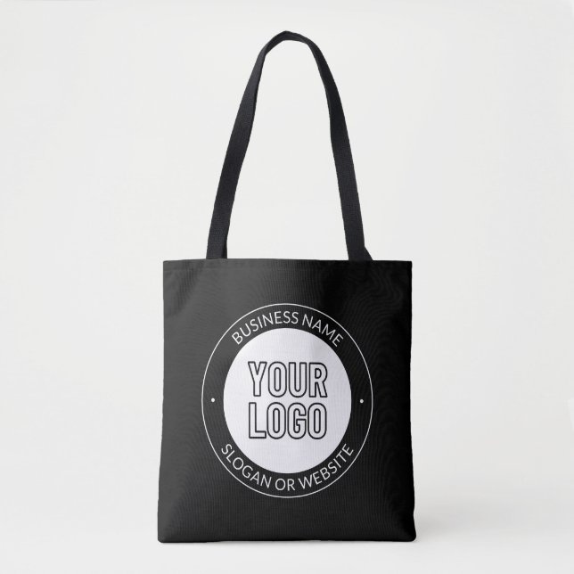 Business Logo or Design & Editable Text Template Tote Bag (Front)