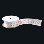 Business logo or pink text Company brand minimal Satin Ribbon<br><div class="desc">Customisable Satin or Grosgrain Business Ribbon. Add your logo OR your brand name or other text/characters. - Some unicode characters you can copy/paste to the text box if you want to: ● (Black circle), ★ (Star), ✱ ❃ (Asterisks), ❅ ❆ (Snowflakes), ❈ (Sparkle), ♥ (Heart), ♛ (Chess queen), ☼ (Sun...</div>