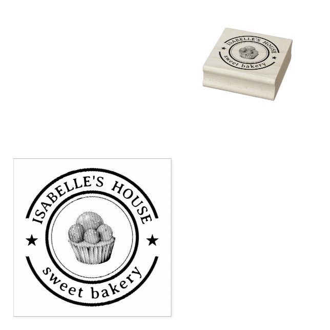 Business Logo | Personalised Homemade Logo Custom Rubber Stamp (Stamped)
