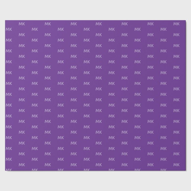 Business Logo Personalised Initials purple Wrapping Paper (Seam)