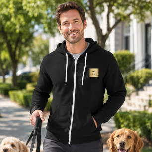 Business logo pet dog walker professionals black hoodie