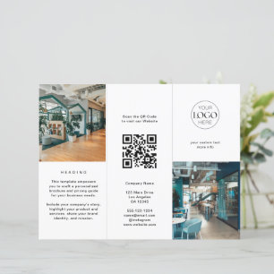 Business Logo Photo Chic Modern Tri Fold Brochure