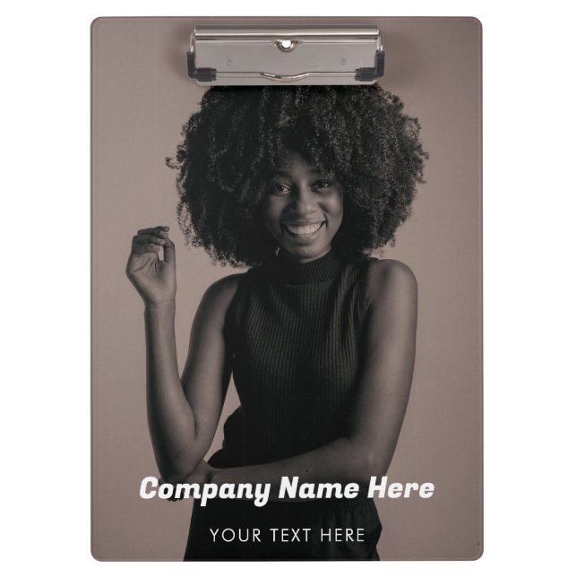 Business Logo Photo Company Promotional Corporate Clipboard (Front)