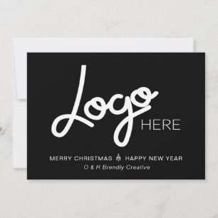 Business Logo/Photo Modern Christmas Holiday Card