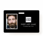 Business Logo | Photo Name Barcode Employee