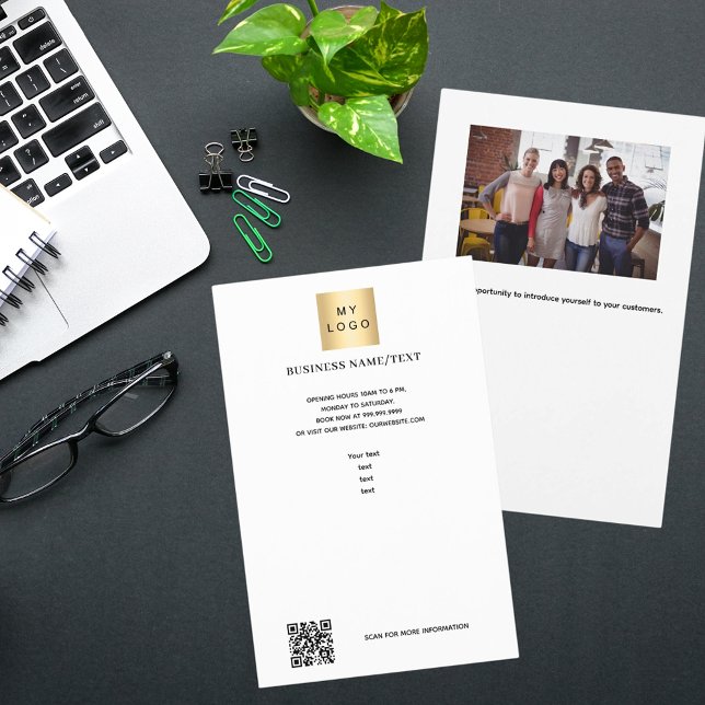 Business logo photo qr code flyer (Creator Uploaded)