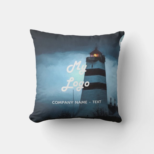 Business logo photo travel tourism cushion (Front)