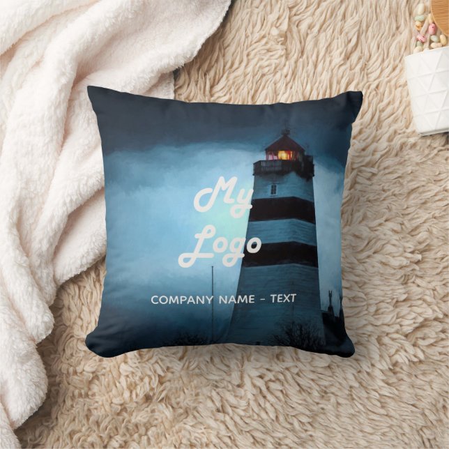 Business logo photo travel tourism throw pillow (Blanket)